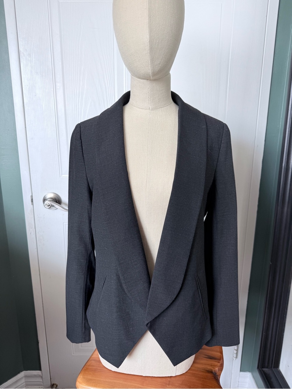 MICHAEL Michael Kors Black Draped Open-Front Blazer
